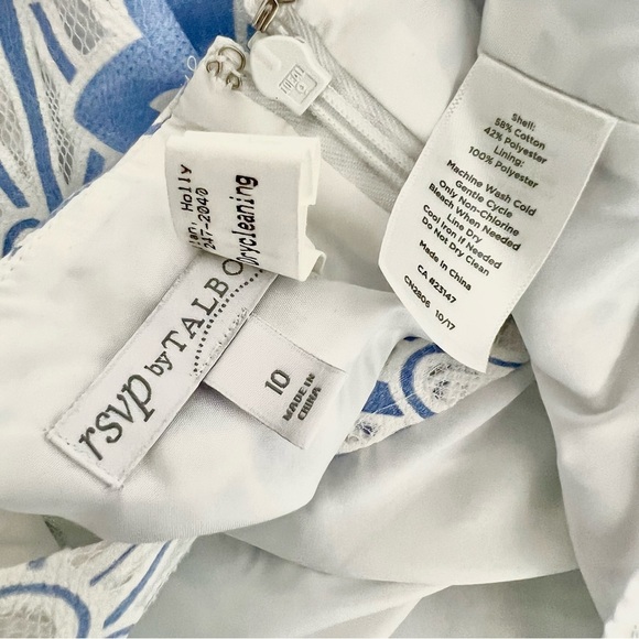 RSVP by Talbots Flower Lace Jacquard Fit & Flare Dress Cocktail Fit Flare US 10 - Picture 11 of 13